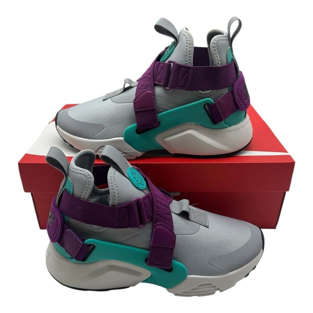 Nike Air‎ Huarache City Shoes Womens 6.5 Wolf Grey Retro Sneakers AH6787-006